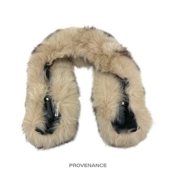🔴 Givenchy Fur Shawl Scarf - Cream Brown Fox - Picture 2 of 10